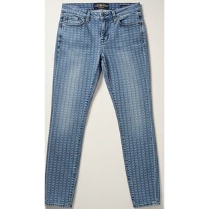 Lucky Brand Sofia Skinny Jeans Womens 4/27 Blue Stretch Denim 29 Inseam Mid Rise